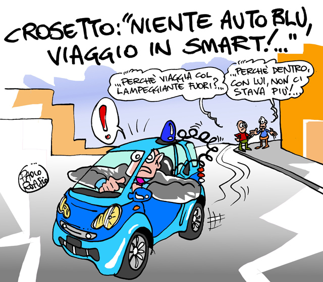 Crosetto viaggia in Smart