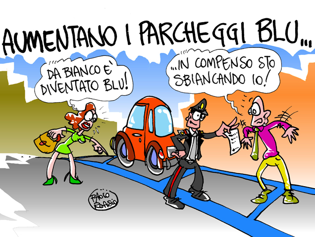 Aumentano i parcheggi blu