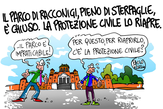Racconigi: parco chiuso