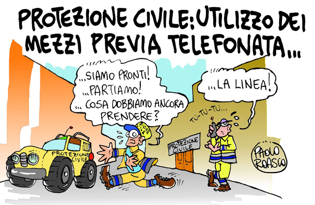 Uso dei mezzi della Protezione Civile