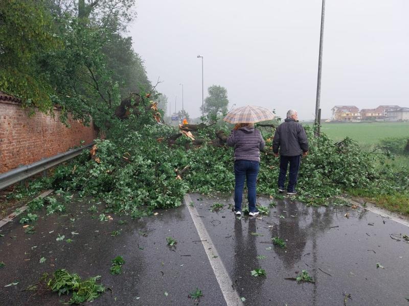 Violento temporale su Racconigi