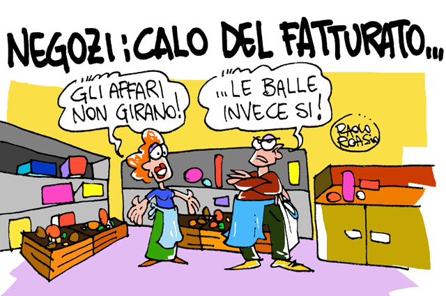 Negozi: calo del fatturato