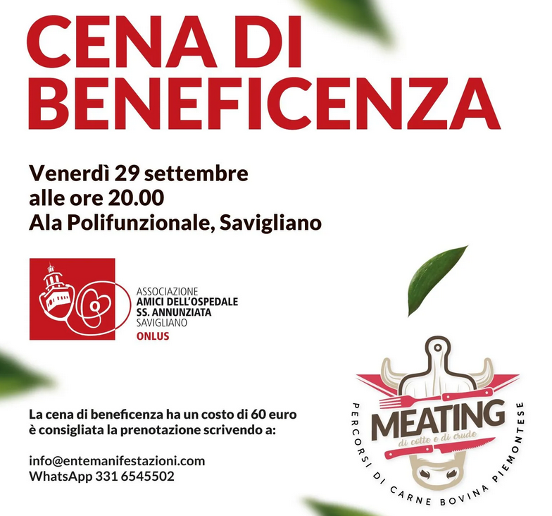 La beneficienza in tavola a Meating