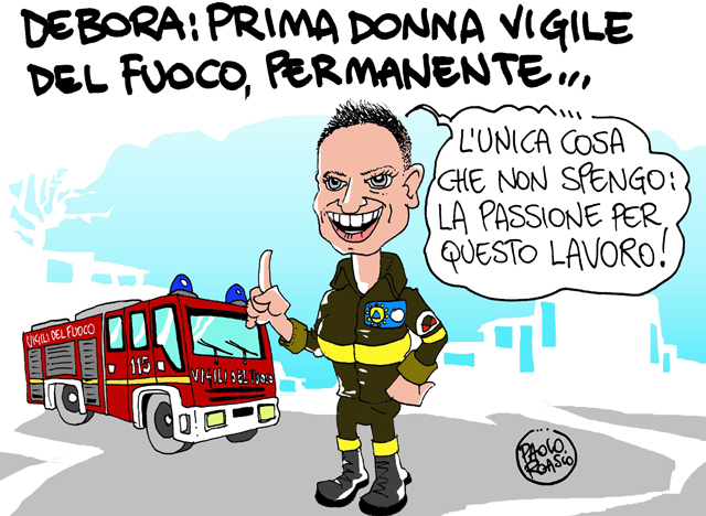 Debora: prima vigile del fuoco