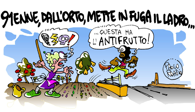 91enne mette in fuga il ladro