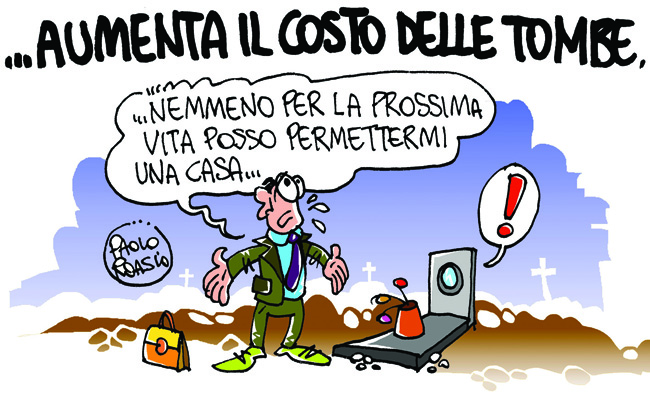 Aumenta il costo delle tombe