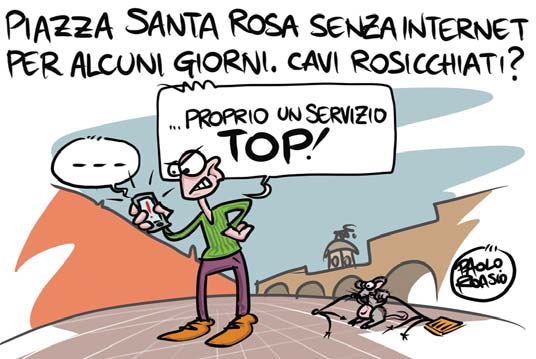 Piazza Santa Rosa senza internet
