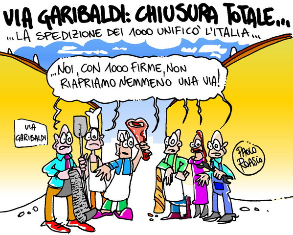 Via Garibaldi: chiusura totale